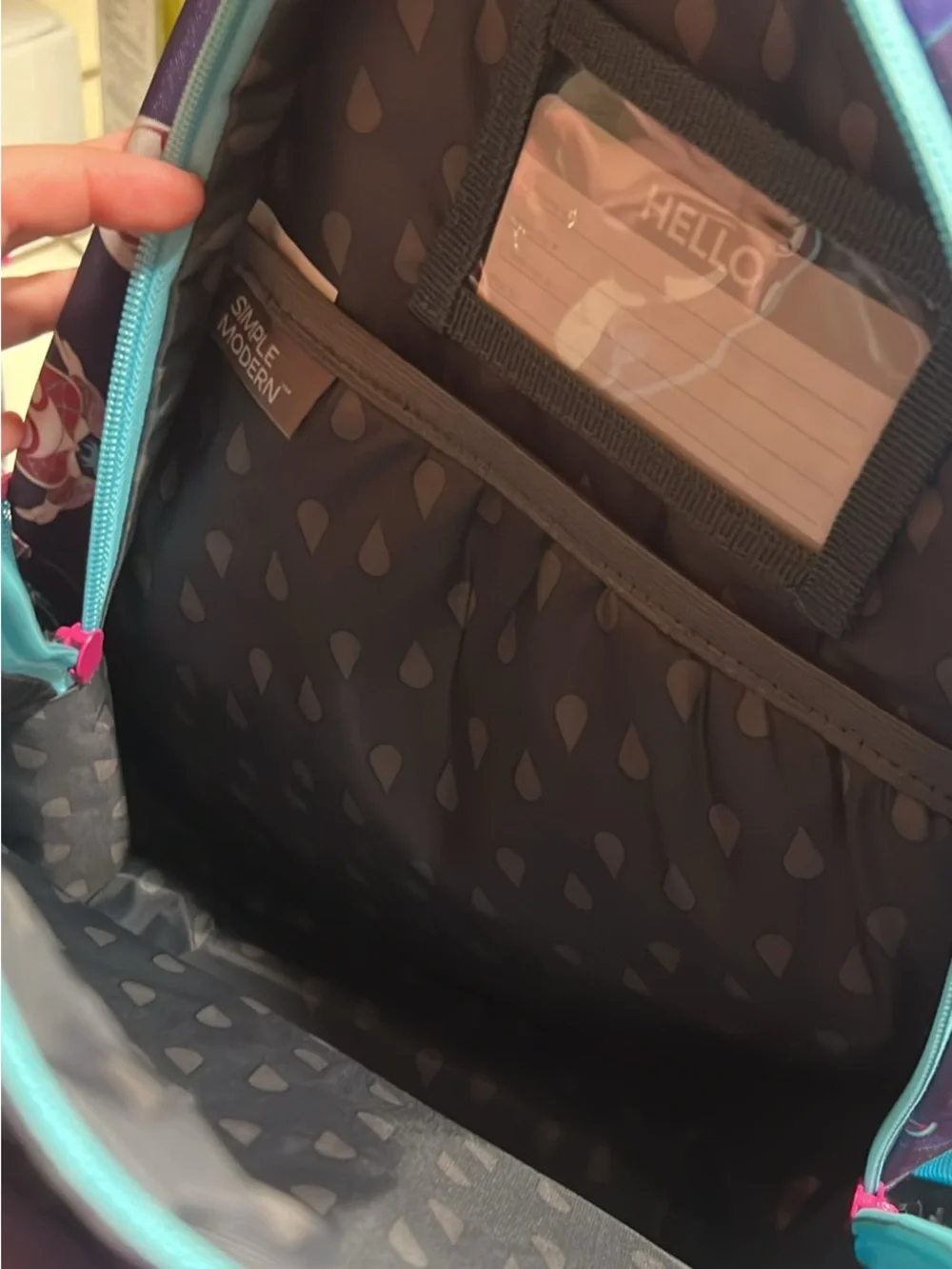 Kids' purple & teal ghost spider Backpack and Lunch Set